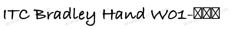 ITC Bradley Hand W01字体转换
